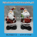 led light ceramic santa claus